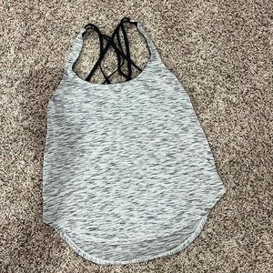 Lululemon tank top Free to be Serene white gray!